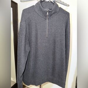 Banana Republic Men's Charcoal Zip-Up Sweater